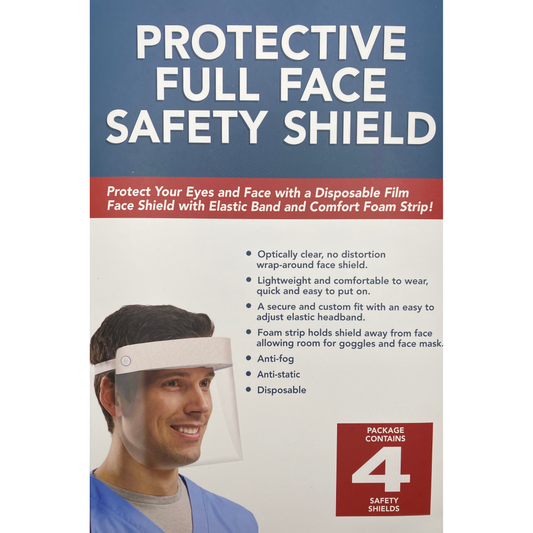 Full Face Protective Shield - 4 Per Box